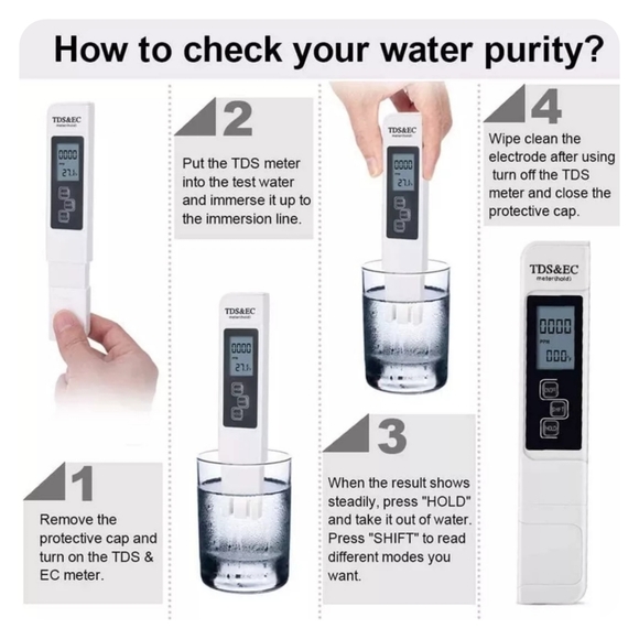 New LED digital water tester, water purification test meter TDS/EC water test - Picture 4 of 15